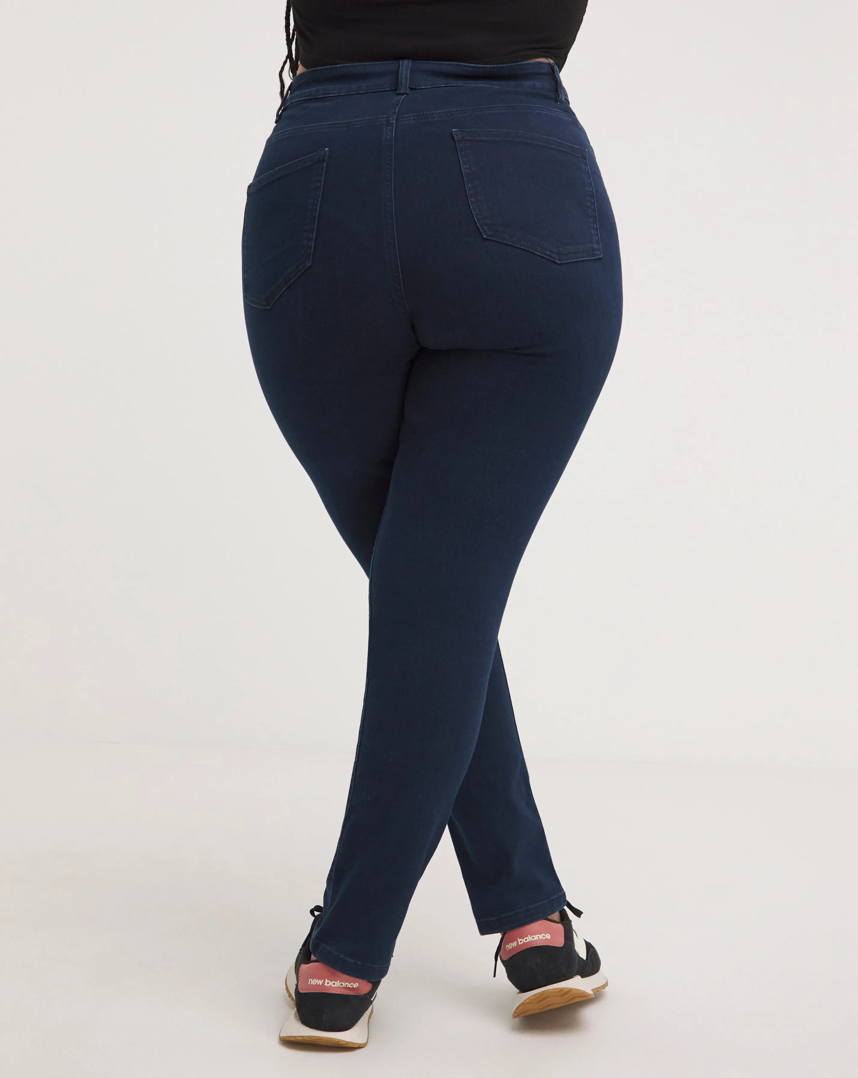 Lexi Dark Indigo High Waist Super Soft Slim Leg Jeans | Simply Be