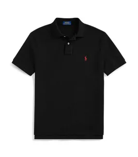 Men's Custom Slim Fit Mesh Polo Shirt Polo Black