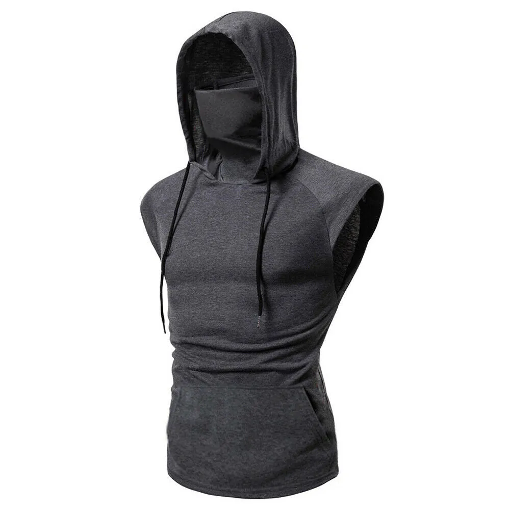 Men's Fitness Sleeveless Hoodie