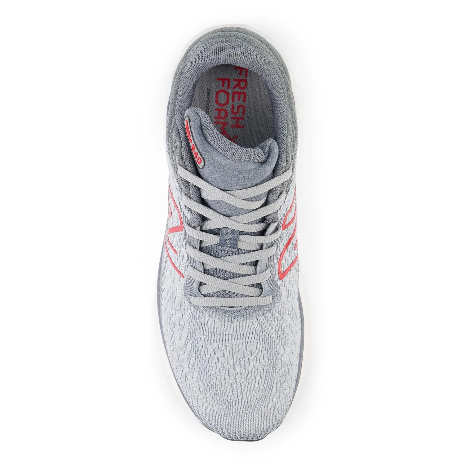 Men's New Balance Fresh Foam X 840v1 Color: Aluminum Grey with True Red (REGULAR, WIDE & X-WIDE WIDTH)