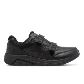 Men's New Balance Hook and Loop Leather 928v3 Color: Black (REGULAR & EXTRA WIDE WIDTH)