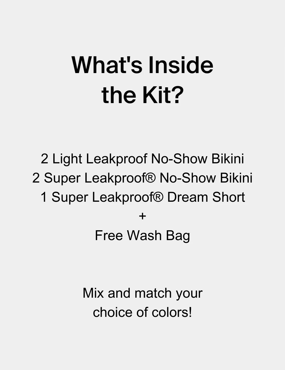 Mixed Period Kit - Bikini