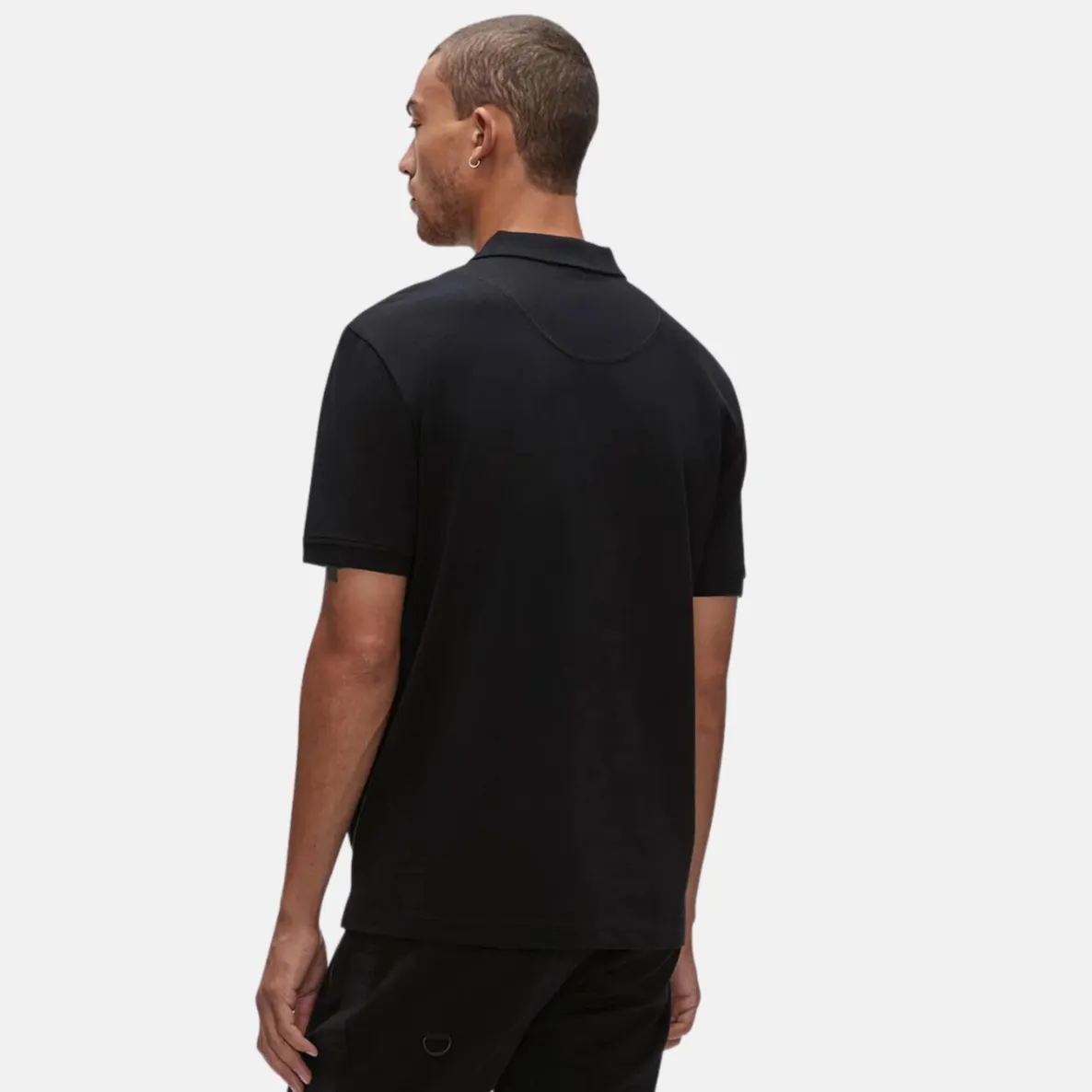 Moose Knuckles Black Pique Polo