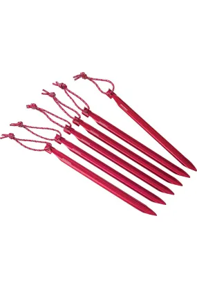 MSR Groundhog Tent Stakes - 6pk - Red