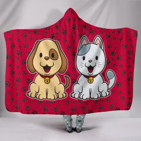 My Dog and Cat Hooded Blanket