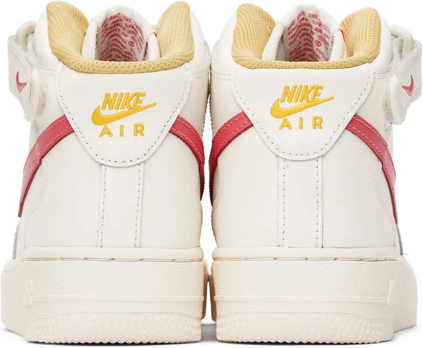 Nike Kids White Air Force 1 Mid Big Kids Sneakers