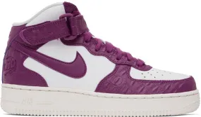 Nike Purple & White Air Force 1 '07 Sneakers