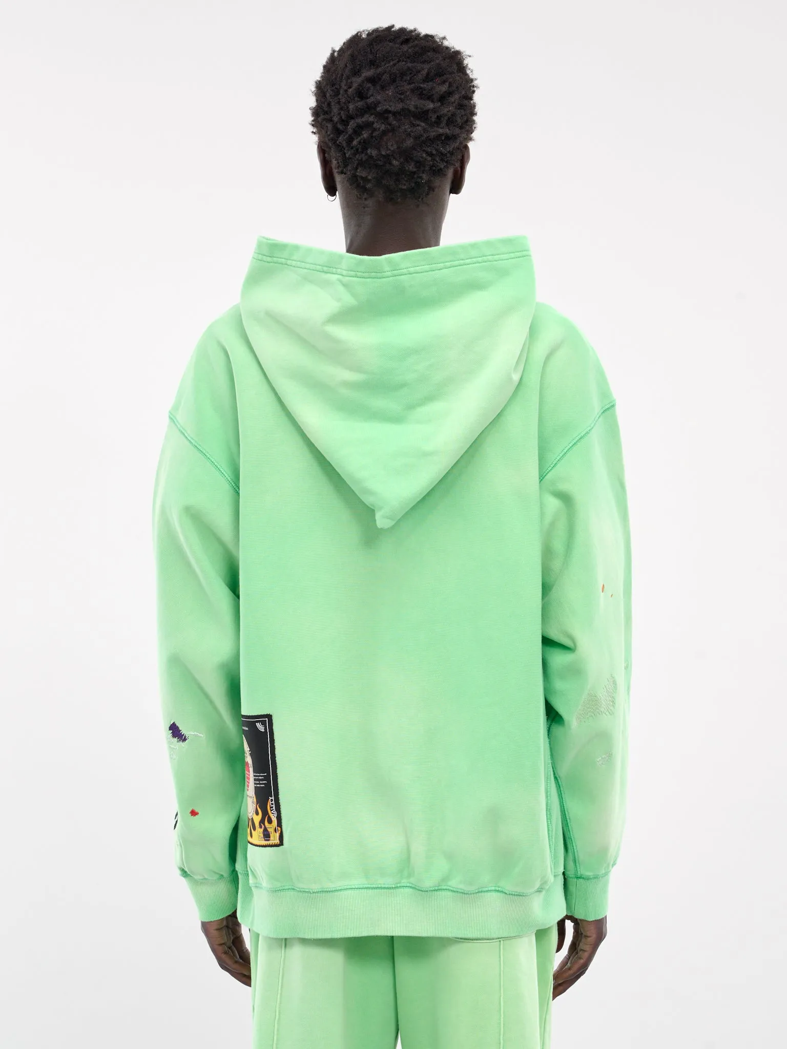 Painting Embroidery Hoodie (HB-TO-4237-MELON-GREEN)