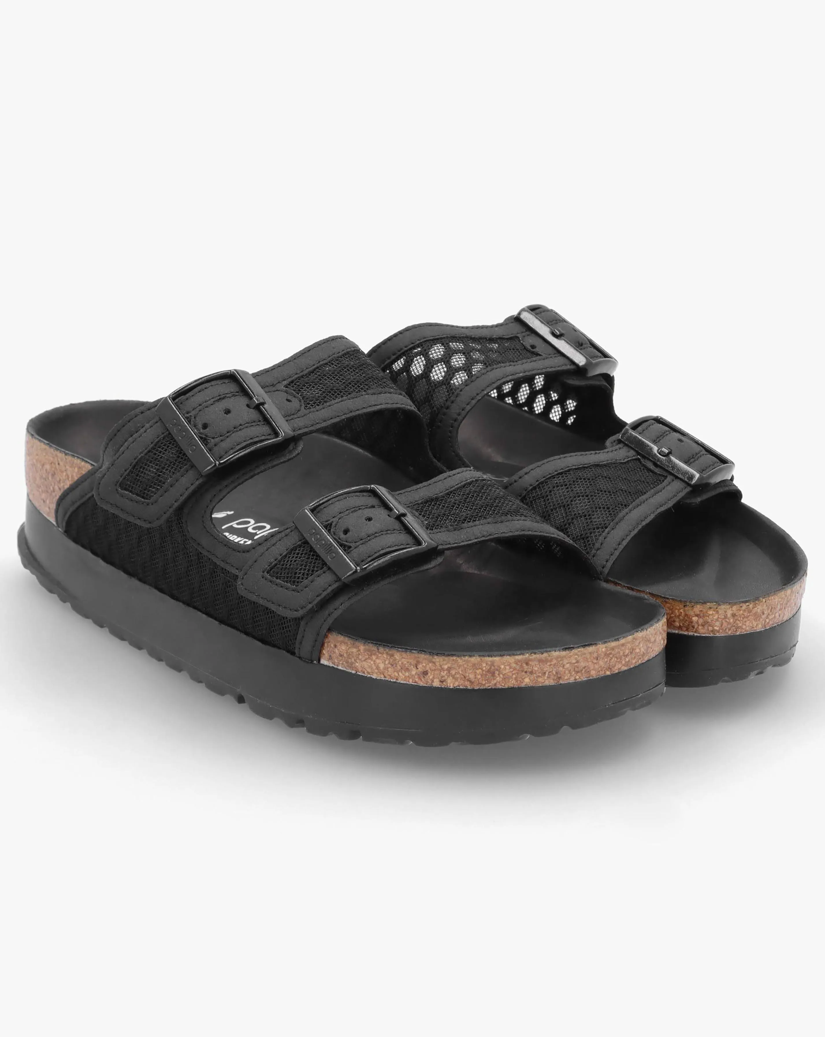 Papillio By Birkenstock Arizona Pap Flex Platform Black Mules Narrow Width