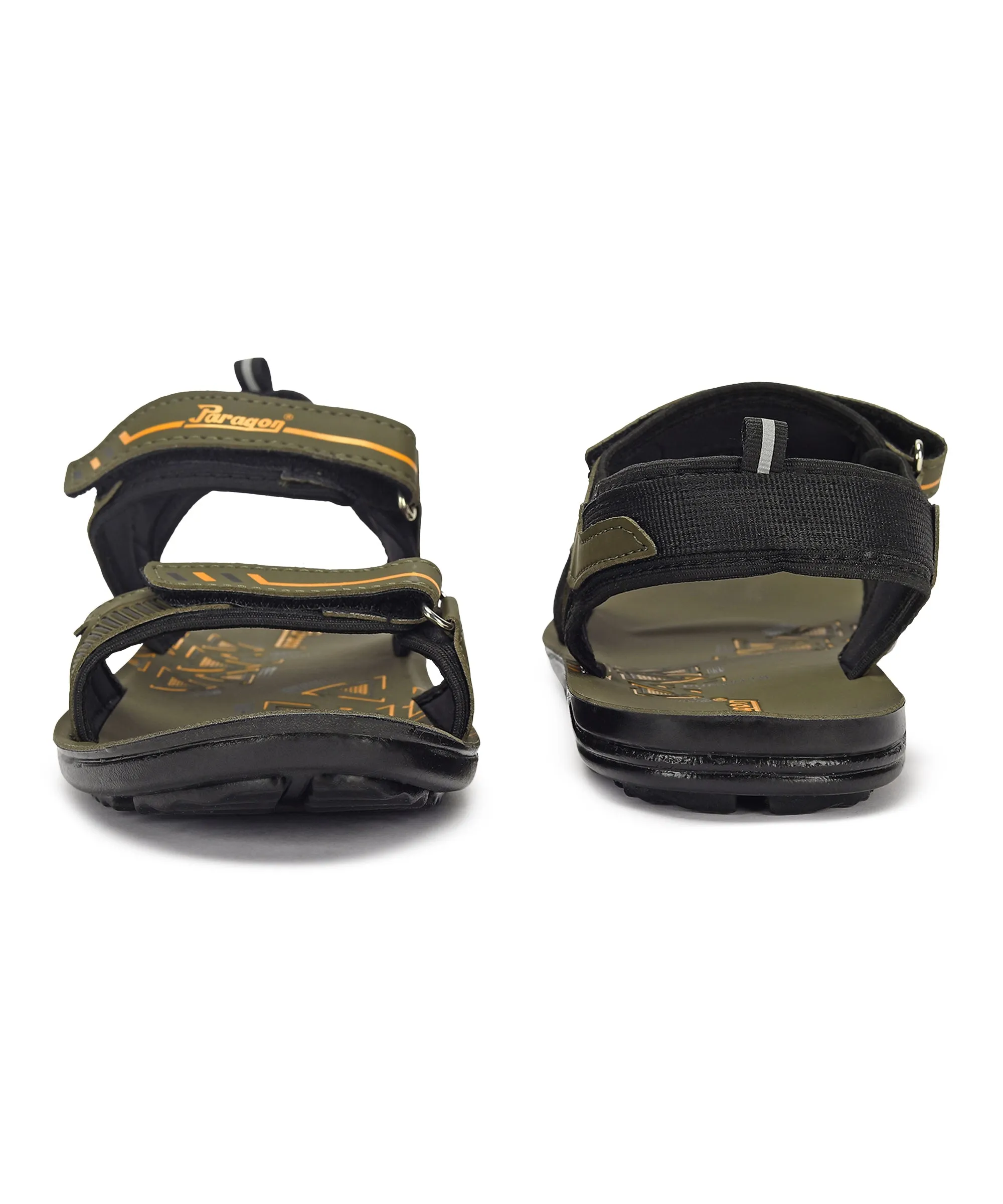 Paragon PUK2217G Men Stylish Velcro Sandals | Comfortable Sporty Sandals for Daily Outdoor Use | Casual Athletic Sandals with Cu