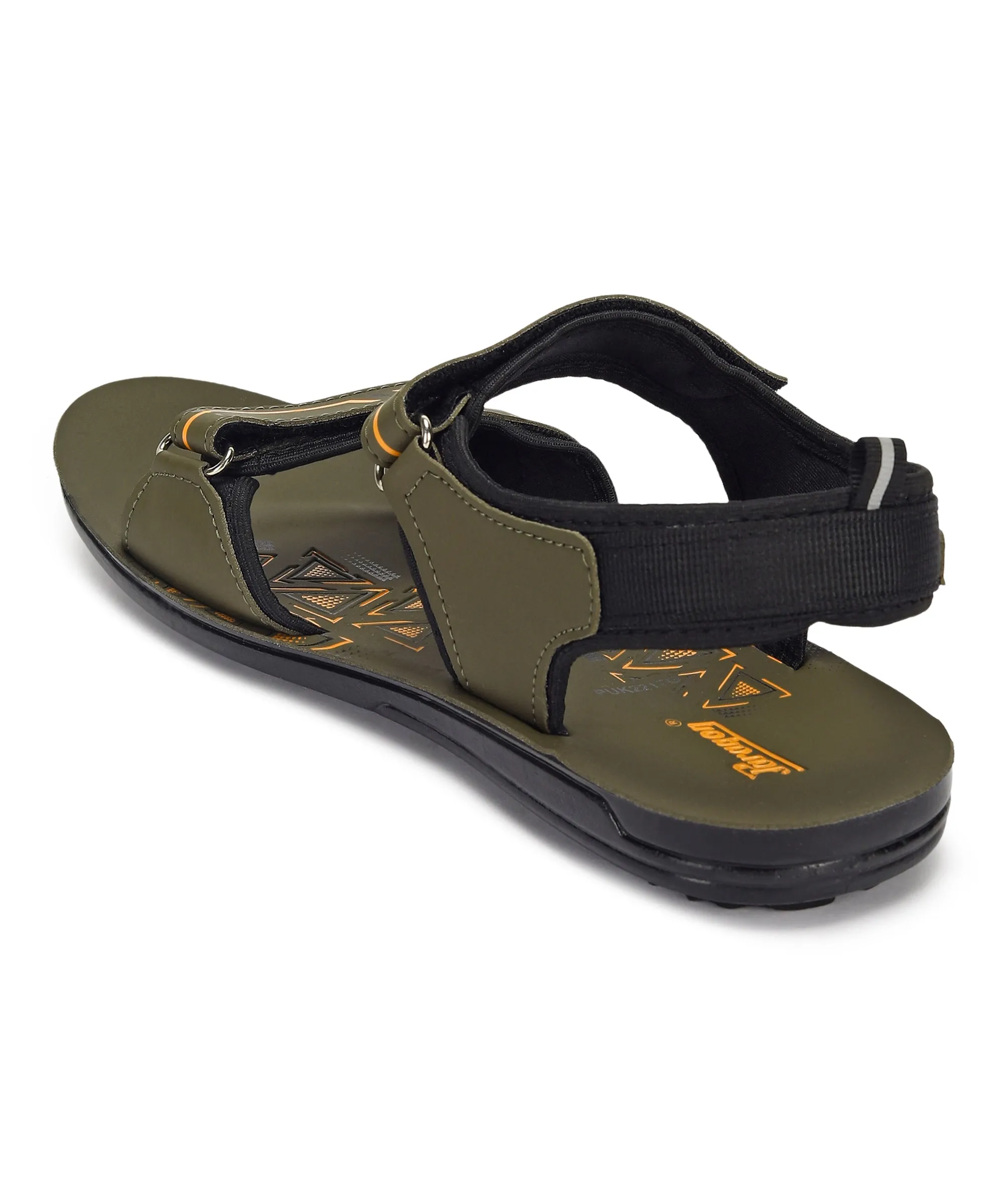 Paragon PUK2217G Men Stylish Velcro Sandals | Comfortable Sporty Sandals for Daily Outdoor Use | Casual Athletic Sandals with Cu