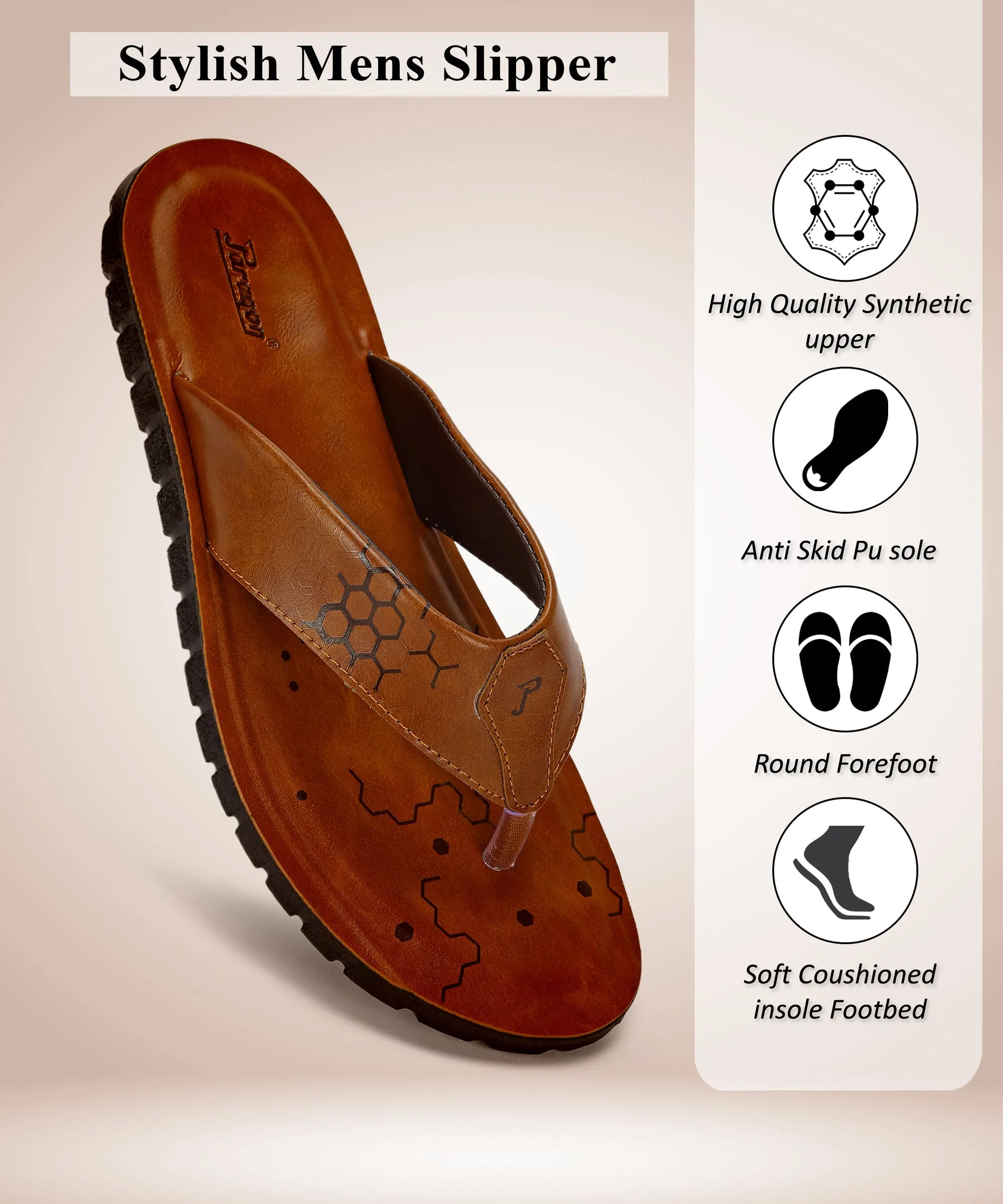 Paragon PUK2225G Men Stylish Sandals | Comfortable Sandals for Daily Outdoor Use | Casual Formal Sandals with Cushioned Soles