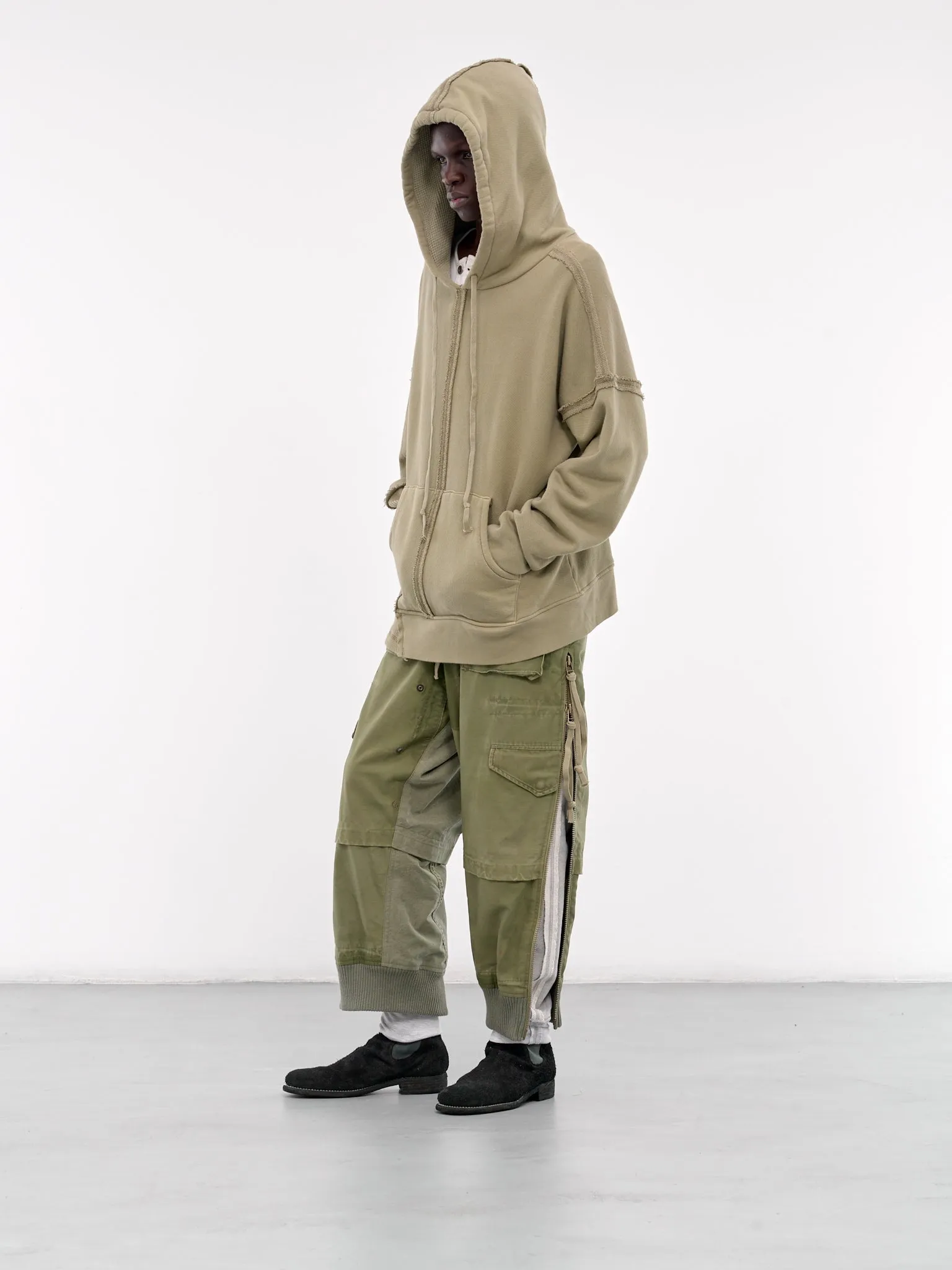 Patchwork Hoodie (JM308-ARMY)