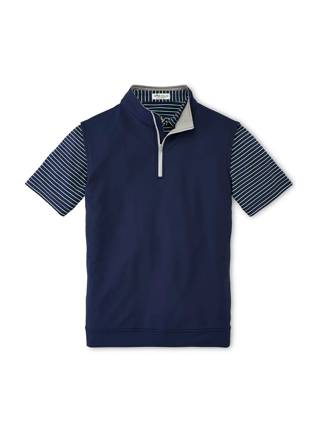 Peter Millar Galway Performance Quarter-Zip Vest Men's Navy | Peter Millar Group Sales