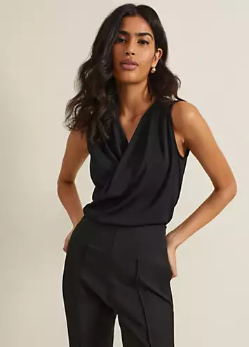 Phase Eight Sutton Sleeveless Drape Rib Top | Grattan