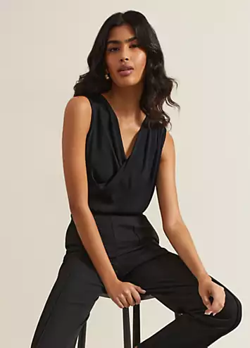 Phase Eight Sutton Sleeveless Drape Rib Top | Grattan