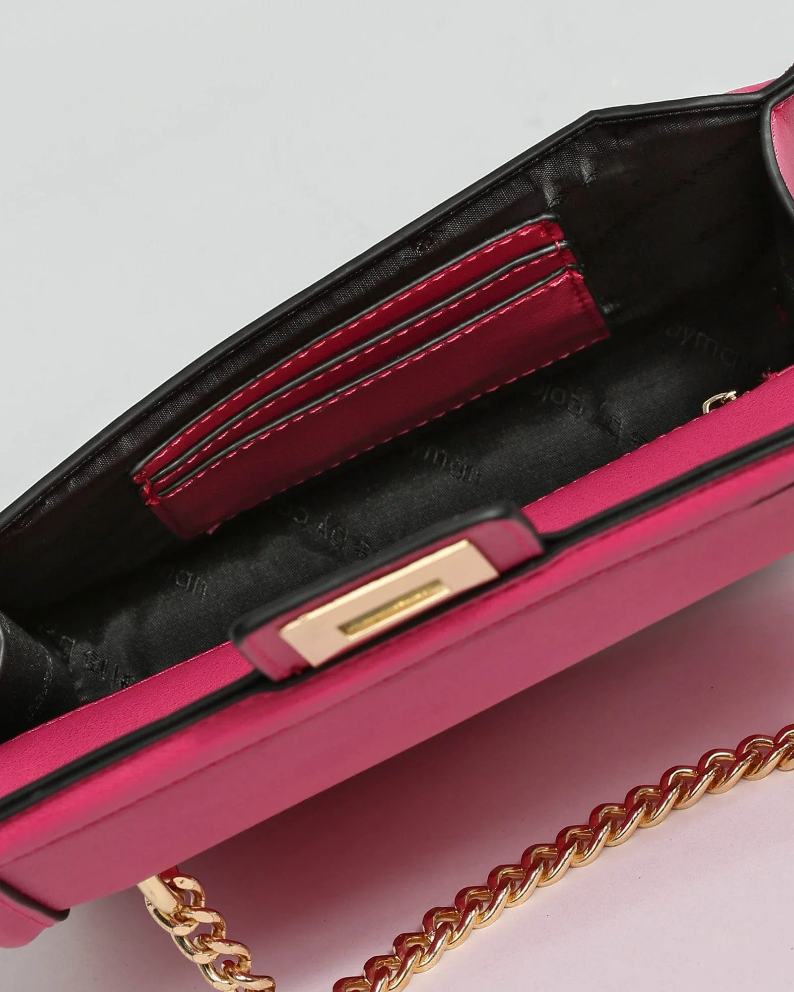 Pink Ari Lock Crossbody Bag