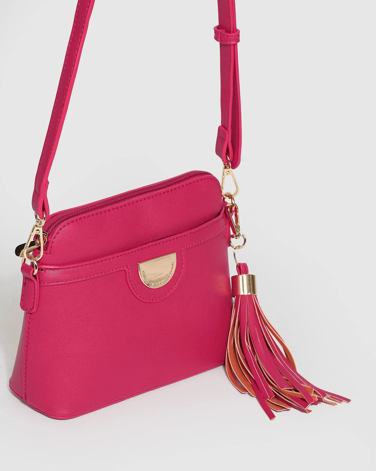 Pink Disc Crossbody Bag