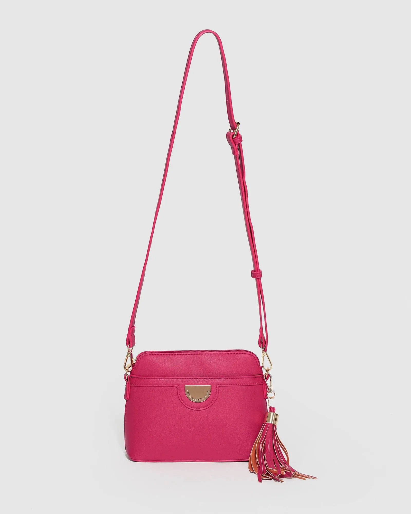 Pink Disc Crossbody Bag