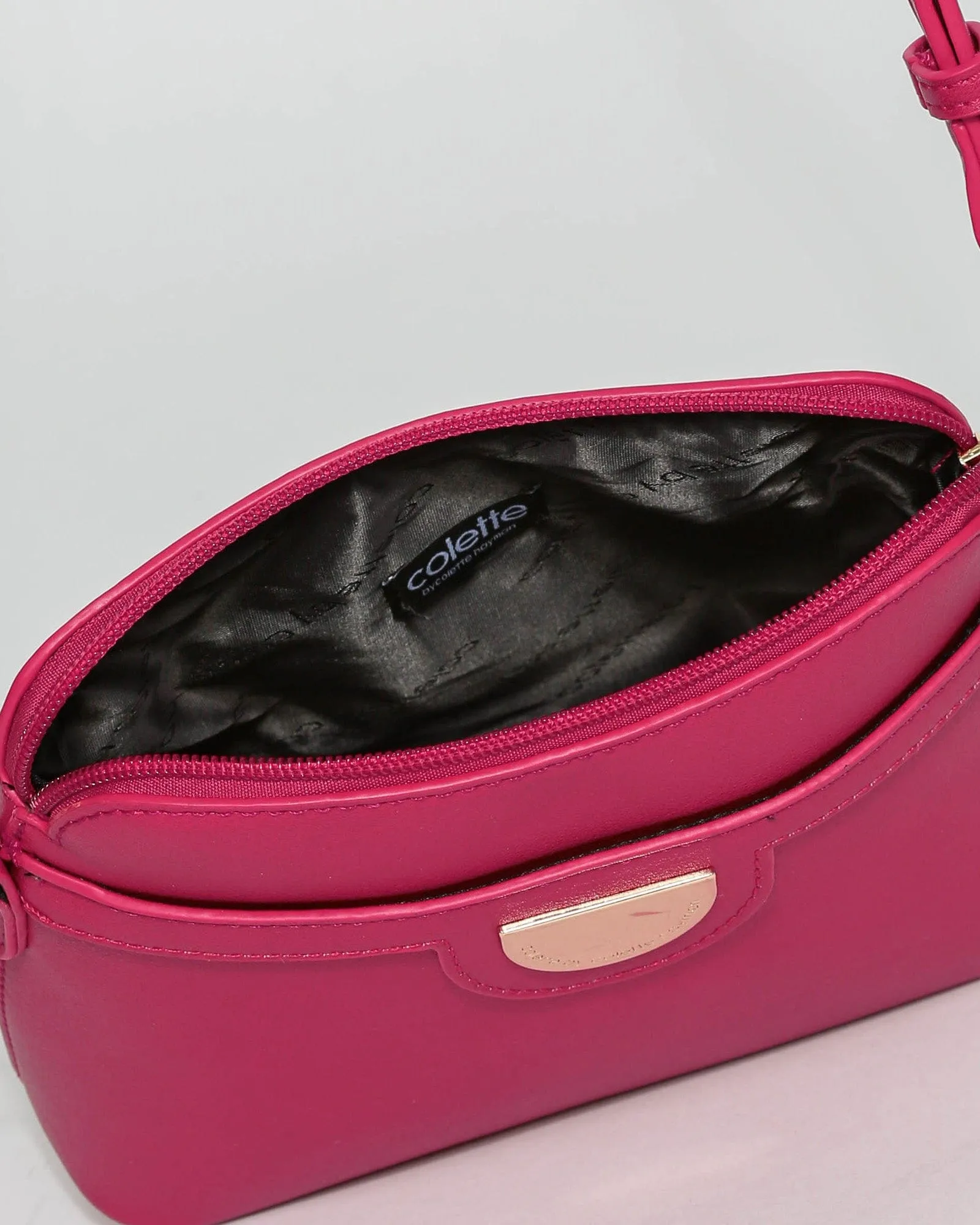 Pink Disc Crossbody Bag