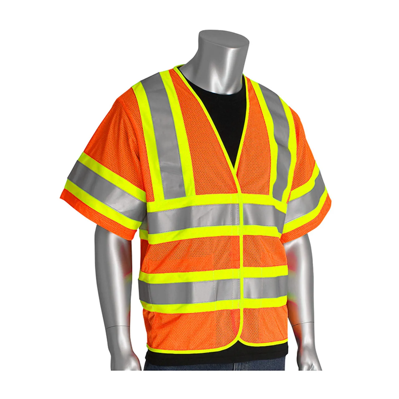 PIP Class 3 Hi Vis ASTM D6413 Treated Two-Tone Mesh Vest 305-HSVPFR