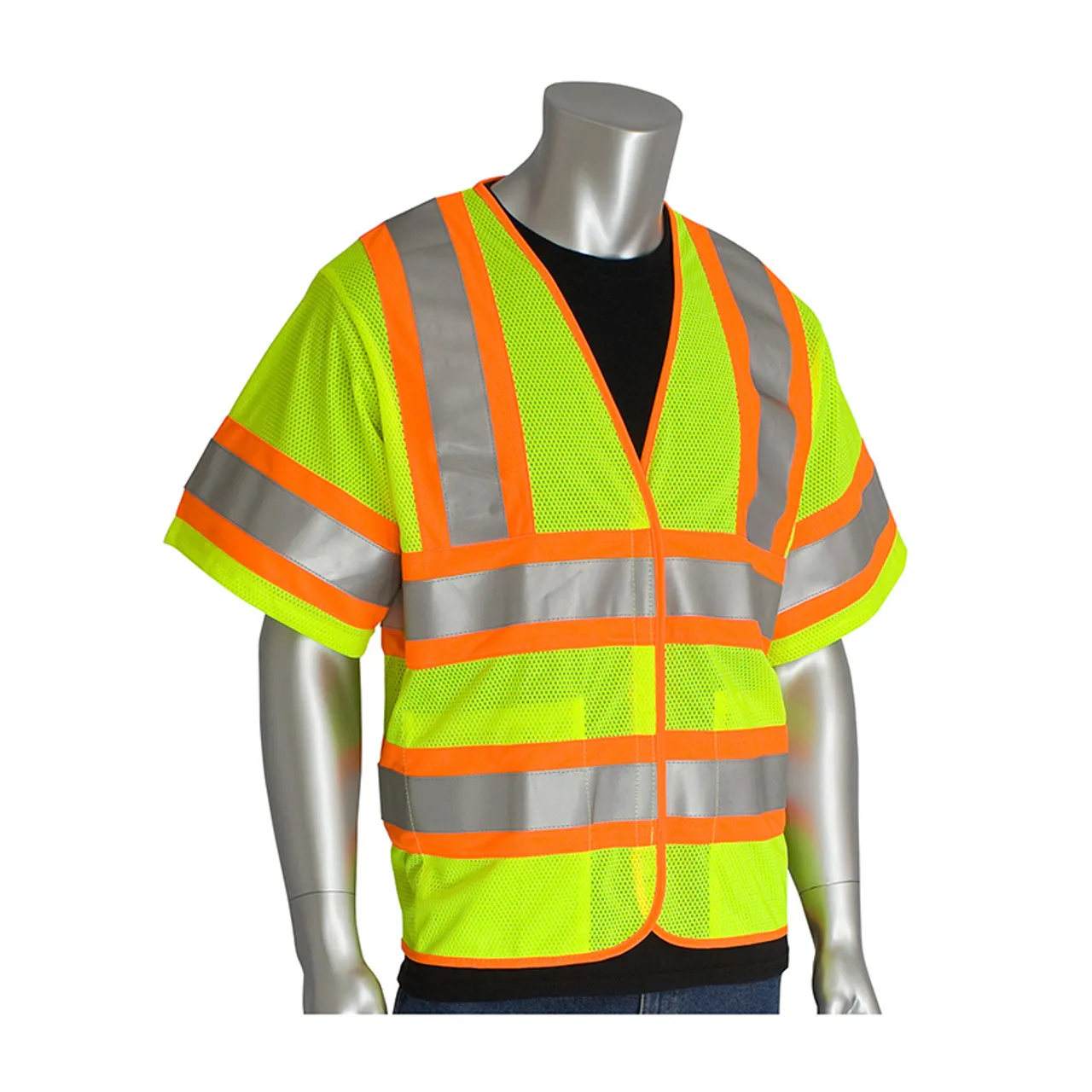 PIP Class 3 Hi Vis ASTM D6413 Treated Two-Tone Mesh Vest 305-HSVPFR