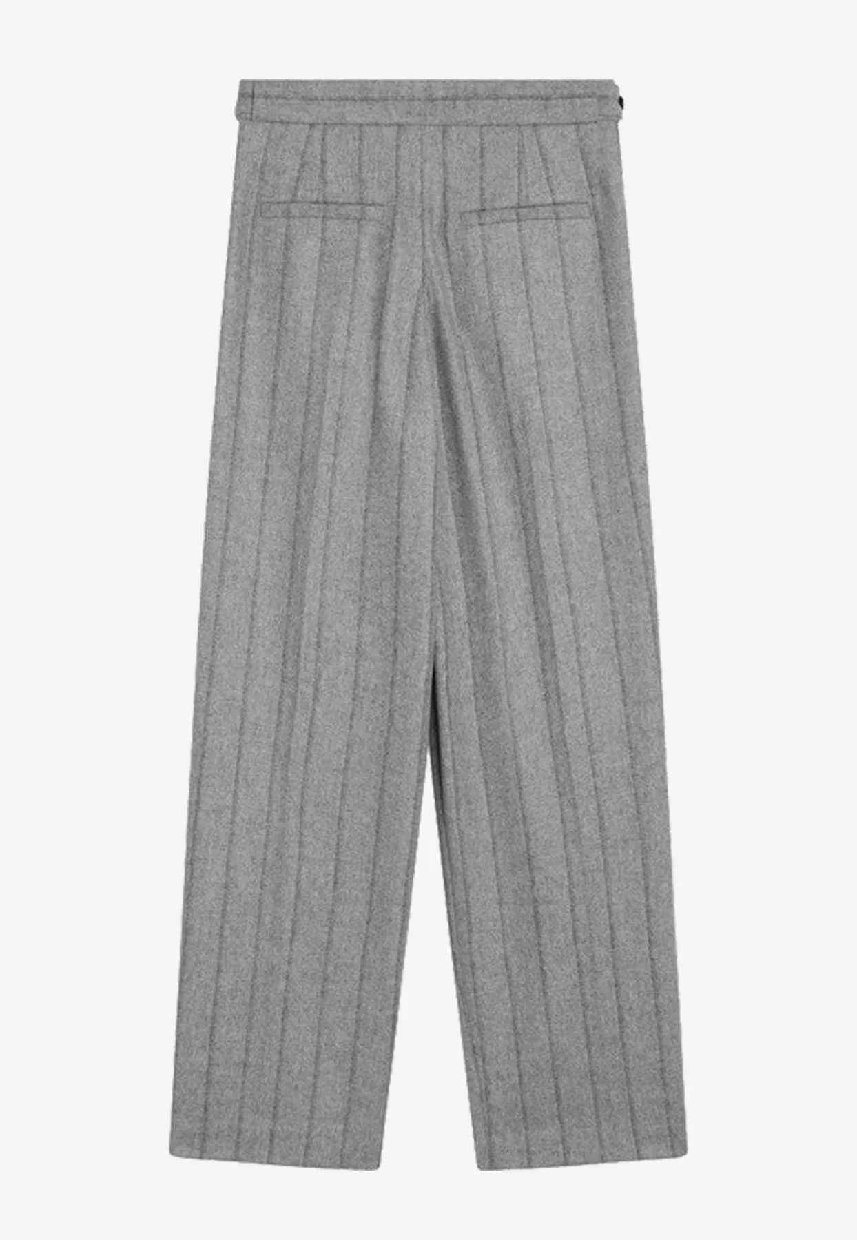 Pleated Stripe Wide-Leg Pants