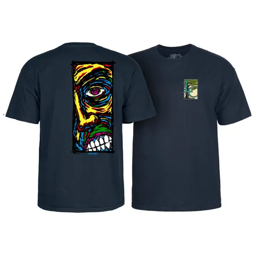 Powell Peralta Skateboards Shirt Lance Conklin Face Navy