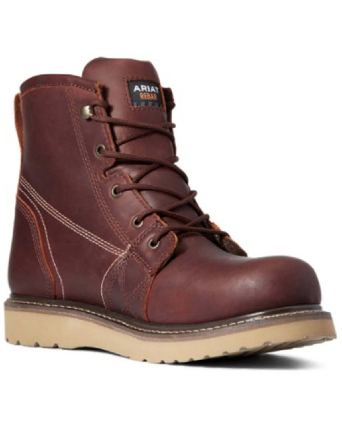 Product Name:  Ariat Men's Rusted Copper Rebar Wedge 6" H20 Soft Work Boot - Round Toe