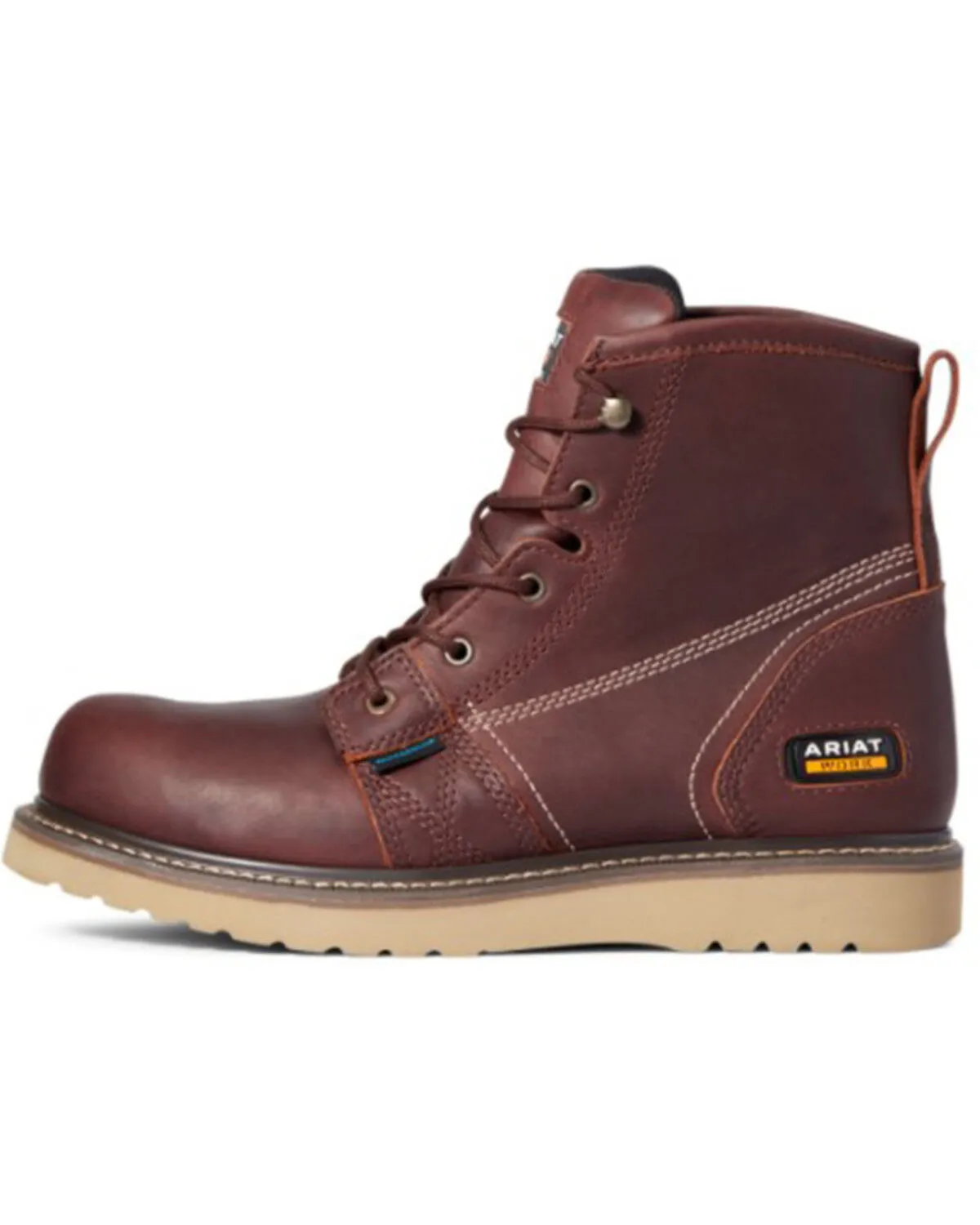 Product Name:  Ariat Men's Rusted Copper Rebar Wedge 6" H20 Soft Work Boot - Round Toe