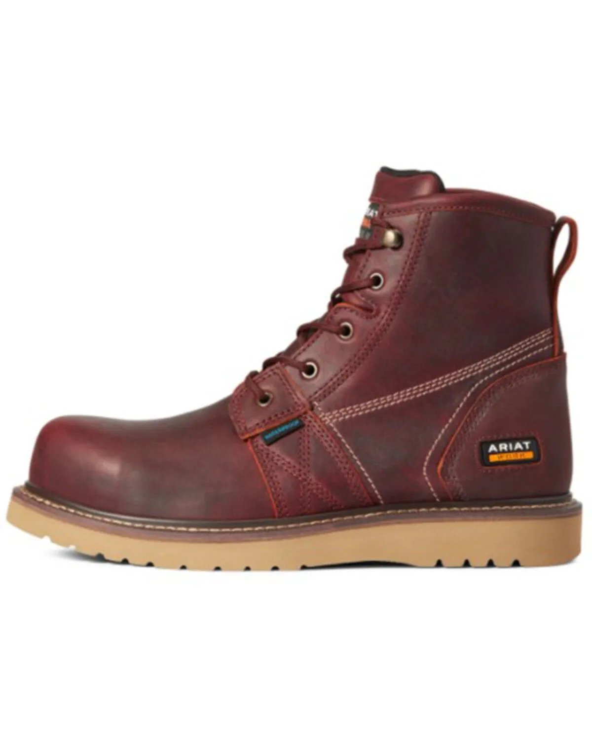 Product Name:  Ariat Men's Rusted Copper Rebar Wedge 6" H20 Work Boot - Composite Toe