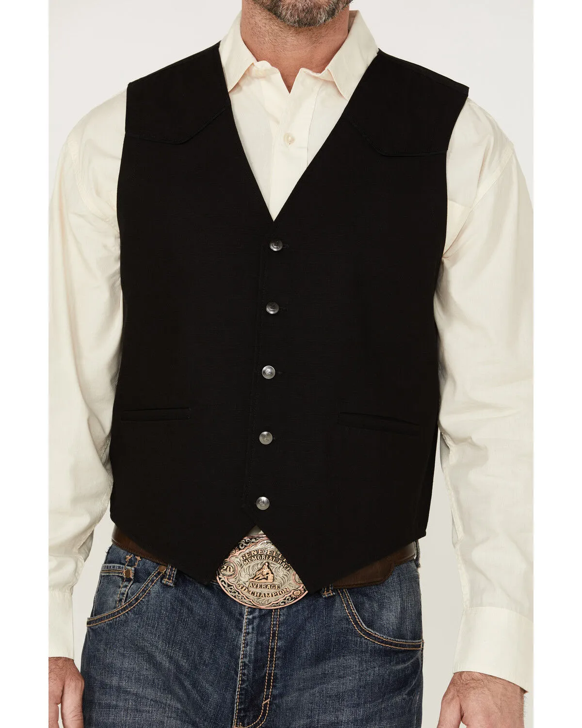 Product Name:  Cody James Men's Highlands Slub Button-Front Western Vest