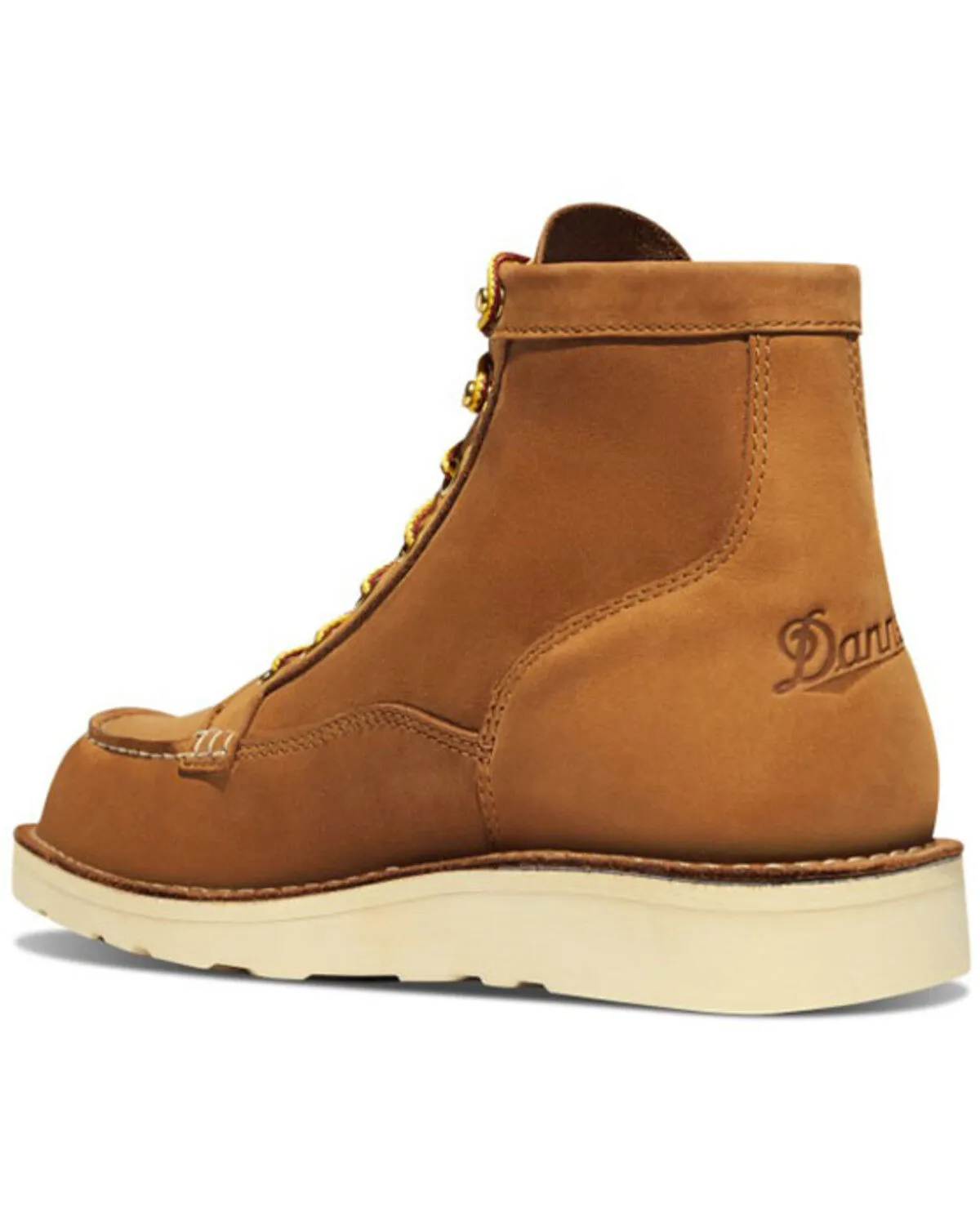 Product Name:  Danner Men's Wheat Brown 6" Bull Run Nutbuck Work Boot - Moc Toe