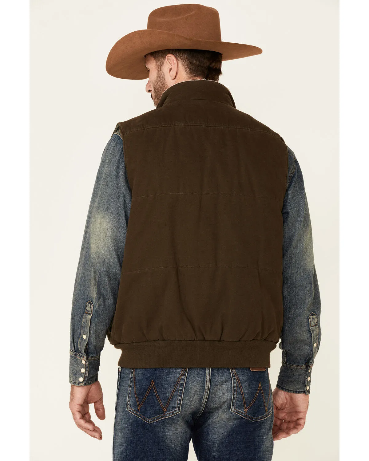 Product Name:  Powder River Outfitters Men's Concealed Carry Olive Brushed Canvas Storm Flap Vest