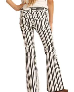 Product Name:  Rock & Roll Denim Girls' Striped Flare Jeans