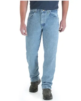 Product Name:  Wrangler Men's Vintage Indigo Wash Trail Trekker Relaxed Work Jeans - Big