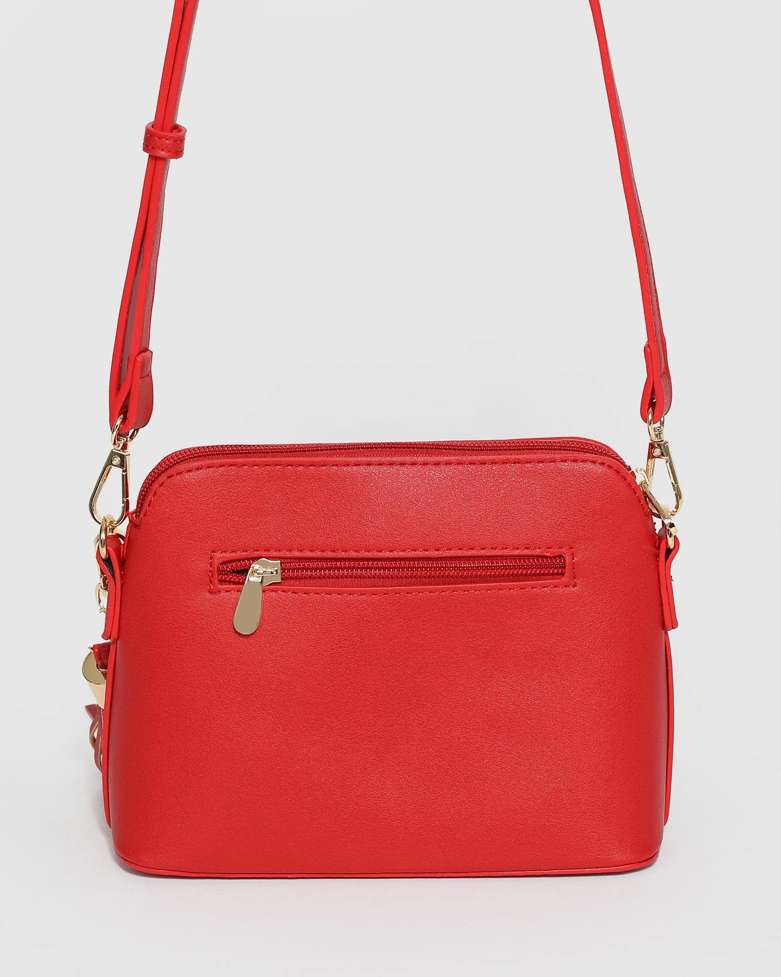 Red Disc Crossbody Bag