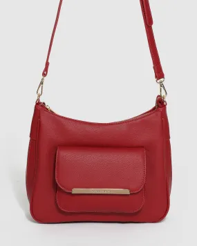 Red Gina Zip Crossbody Bag