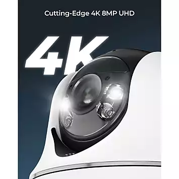 Reolink 100% Wire-Free Argus 4K 8MP Ultra HD with 355° Pan & 140° Tilt Camera with 64GB SD Card | Kaleidoscope