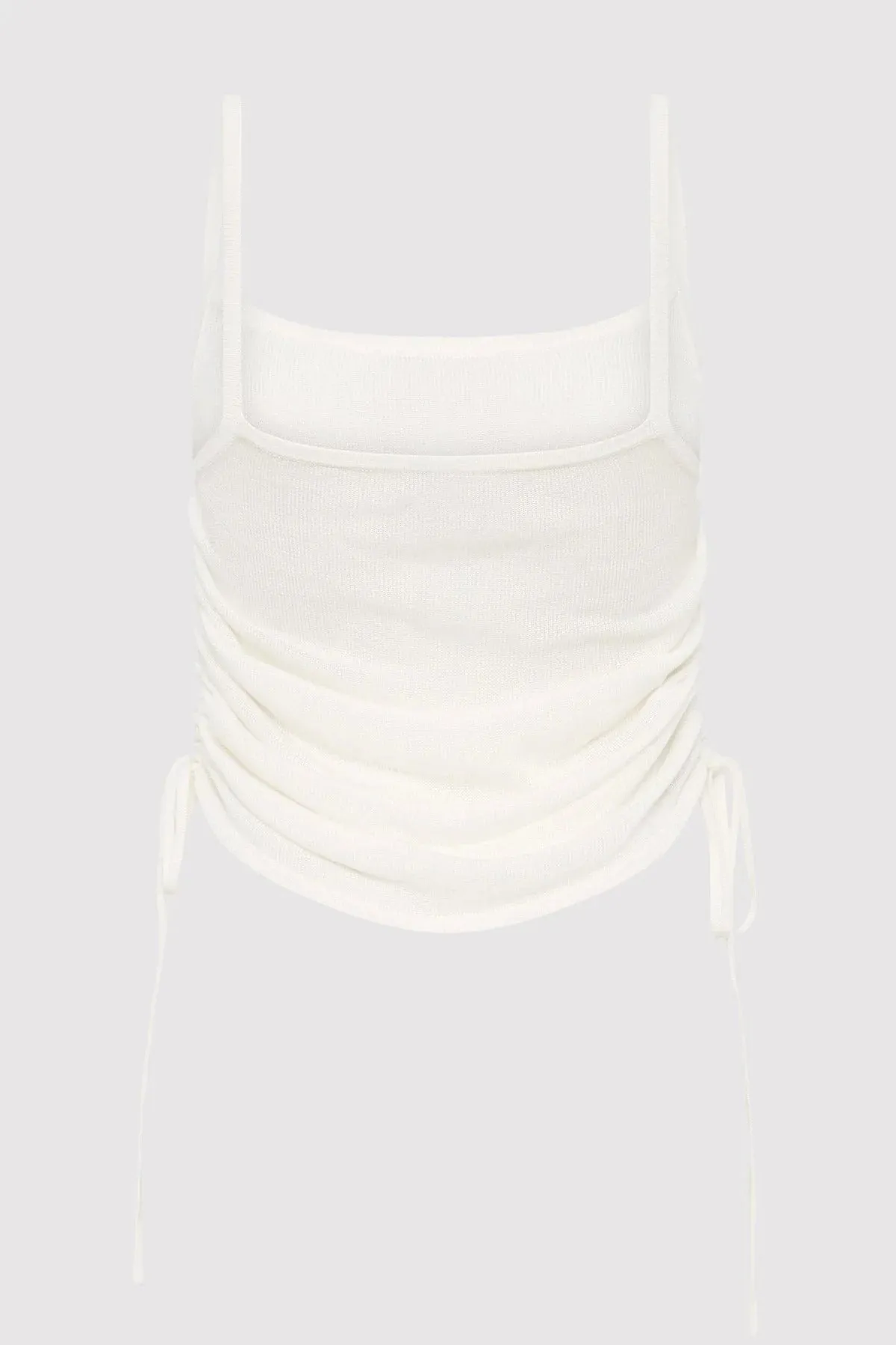 RUCHED TANK - WHITE