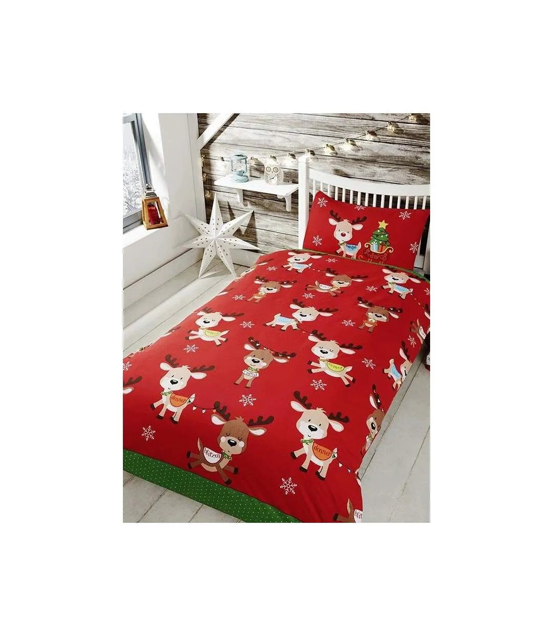 Rudolph and friends christmas duvet cover set red Rapport