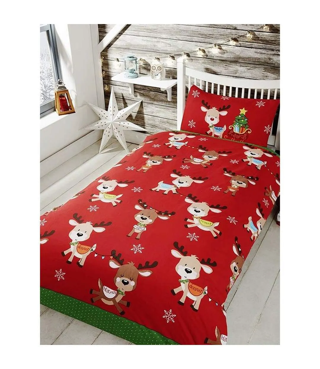 Rudolph and friends christmas duvet cover set red Rapport