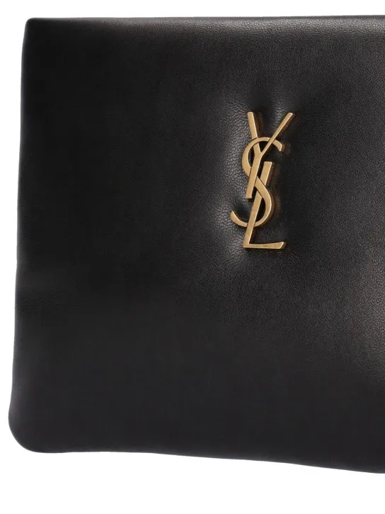 Saint Laurent   Small Calypso leather pillow pouch 