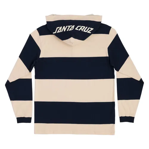 Santa Cruz Skateboards Longsleeve Shirt Convergence Rugby Top Navy/Natural