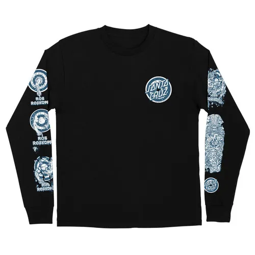 Santa Cruz Skateboards Longsleeve Shirt Rob Roskopp Evolution Black/Blue