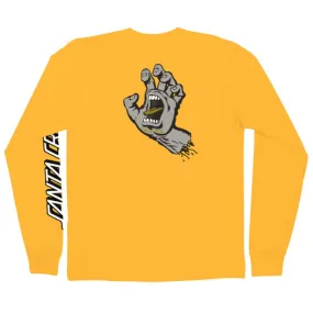 Santa Cruz Skateboards Longsleeve Shirt Screaming Hand Gold w/Grey/Gold