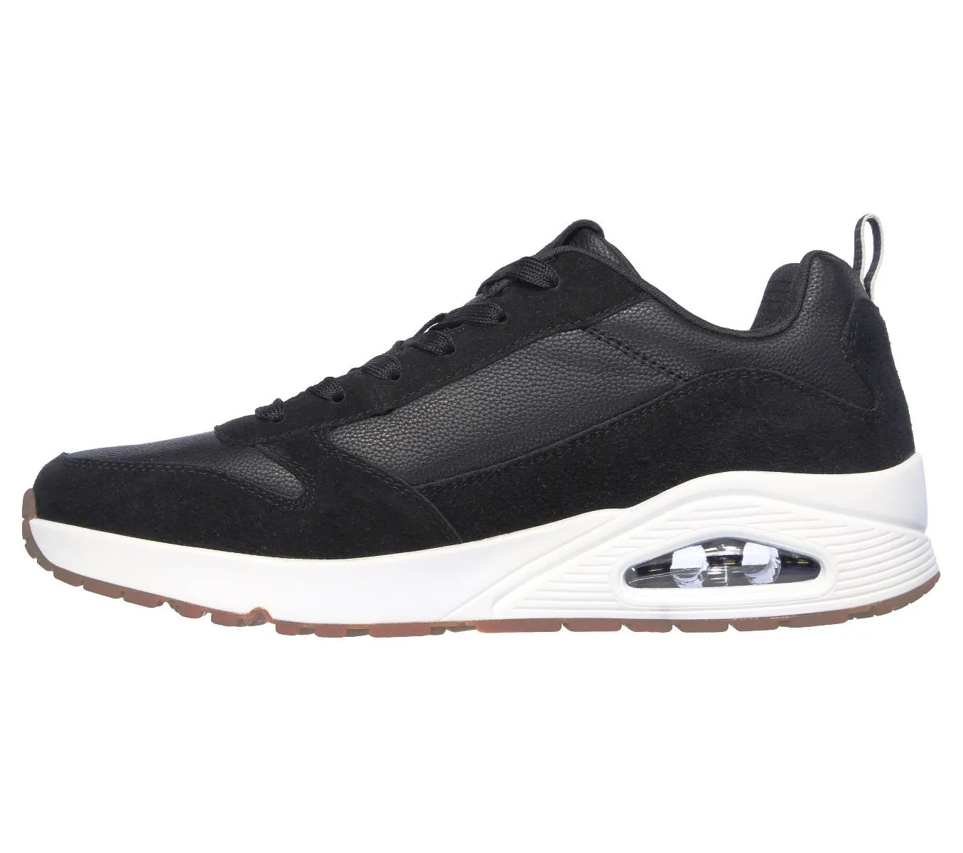 Skechers Uno Stacre Trainers Black Leather