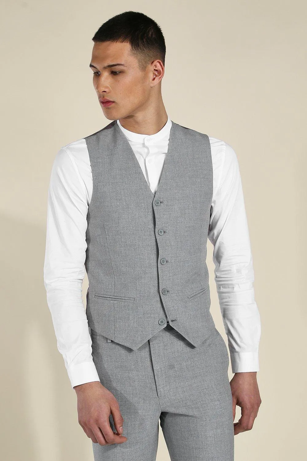 Skinny Grey Vest