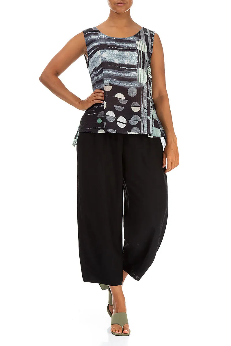 Sleeveless Moonlight Textured Silk Top