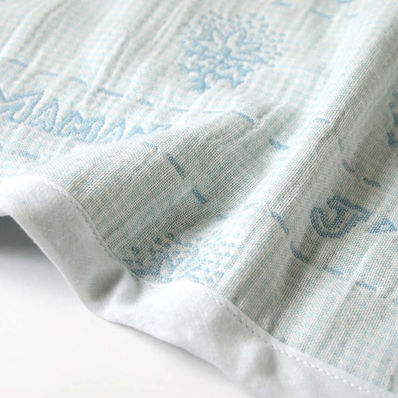 SOULEIADO 4 Layer Gauze Baby Blanket Mint